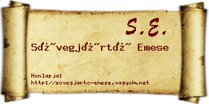 Sövegjártó Emese névjegykártya
